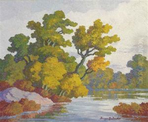 Autumn Glory, Smoky River, Kansas by Birger Sandzen