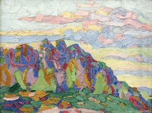 Mountain Sunset by Birger Sandzen