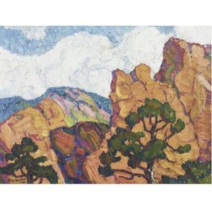 Rocks And Pines, Garden Of The Gods, Manitou, Colorado