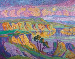 Creek At Twilight by Birger Sandzen