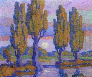 Early Moonrise, Logan, Utah by Birger Sandzen