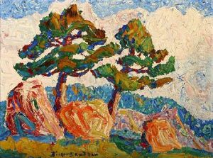 Pines And Rocks - Study Manitou, Colorado by Birger Sandzen