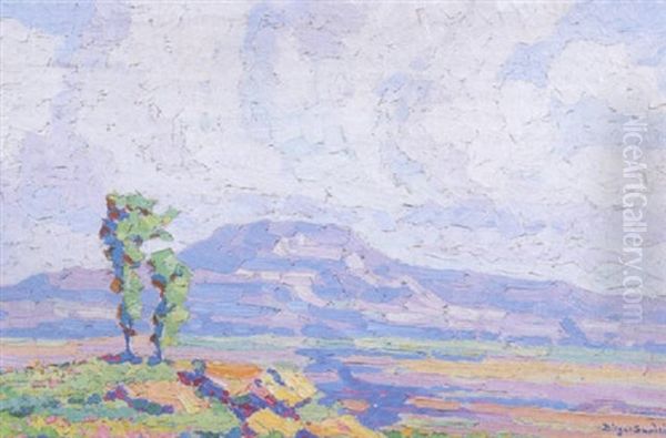 Brightly Colored Mountain Landscape - view 1