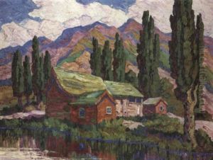 Mountain Cabins, Logan Utah by Birger Sandzen