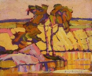 Landscape With Pines, American West by Birger Sandzen