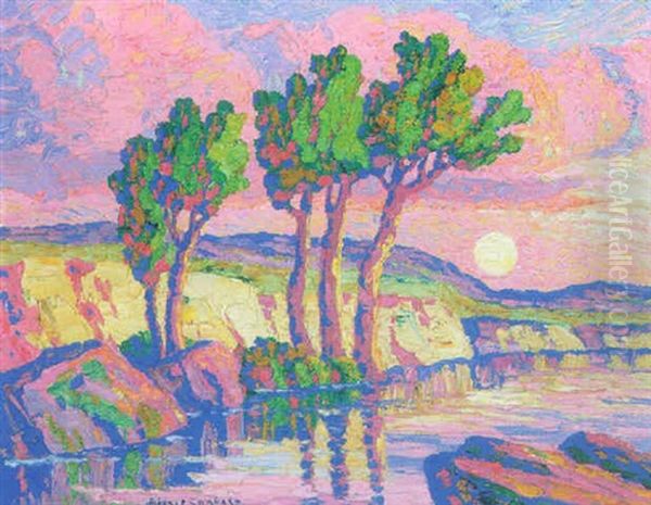 Wild Horse Creek At Moonrise - view 1