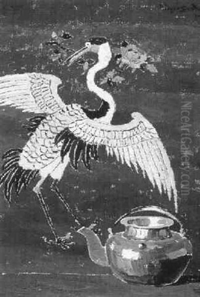 Still Life With Stork And Copper Kettle - view 1