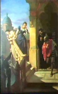 Carneval In Venedig by Niccolo (Nicola) Sanesi