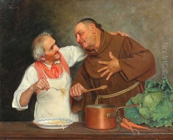 Monk And Chef In The Kitchen - view 1