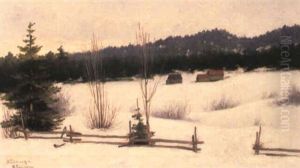 A Winter Landscape by Charlotte Amalie Sannom