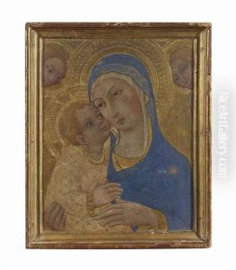 The Madonna And Child With Two Angels by Sano di Pietro