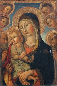 Madonna Mit Kind Und Einem Stieglitz by Sano di Pietro