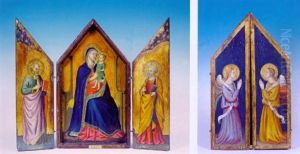 The Virgin And Child Flanked By Saints Peter And Paul The Virgin And Child Flanked By Saints Peter And Paul