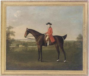 A Gentleman With His Hunter, An Extensive Landscape With Riverbeyond