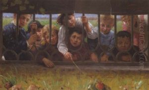 Kinder Angeln Nach Einem Apfel by Pio Sanquirico