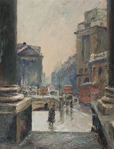 London: The Bank From The Royal Exchange by Piero Sansalvadore