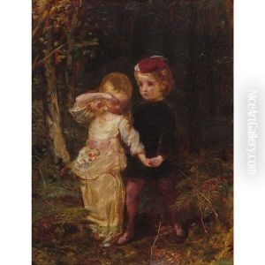 Two Children In A Wood by James Sant