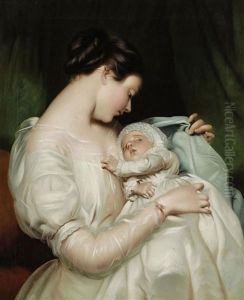 Bildnis Seiner Ehefrau Elizabeth Mit Ihrer Tochter Mary Edith