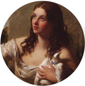 Portrait Of A Girl With A Dove