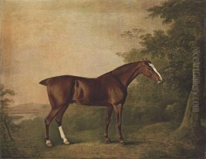 A Chestnut Hunter In A Landscape