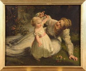 Les Premiers Pas De L'enfant Avec Sa Mere by James Sant