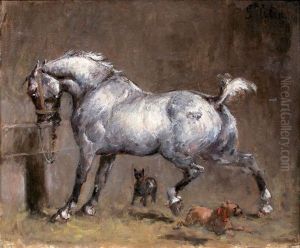 Cheval Blanc A L'ecurie by Emmanuel De Santa Coloma