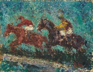 Deux Cavaliers by Andres De Santa Maria