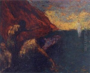 Jesus Wandelt Auf Dem Meer by Andres De Santa Maria