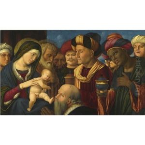 The Adoration Of The Magi by Francesco Di Simone Da Santacroce