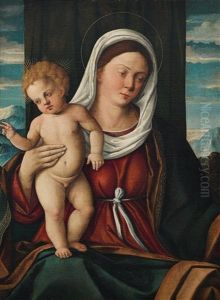 Madonna And Child by Girolamo da Santacroce