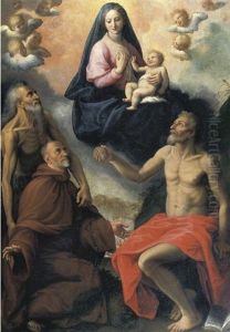 Madonna Con I Santi Onofrio, Gerolamo E Un Devoto Madonna Con I Santi Onofrio, Gerolamo E Un Devoto