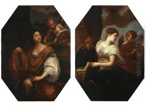 La Giustizia (+3 Others; Set Of 4) by Agostino Santagostino