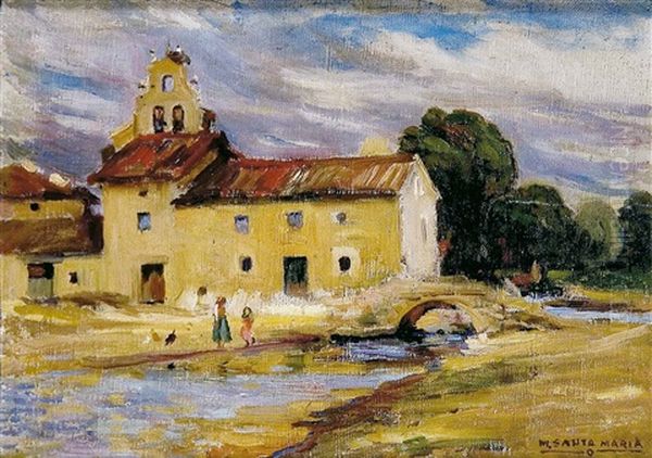 Vista Del Puente Y La Iglesia De Santa Maria En San Medel - view 1