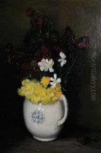 Still Life Of Flowers by Vicente Santaolaria