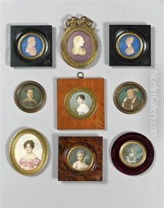 Paire De Petits Portraits D'homme Et De Femme (pair) Paire De Petits Portraits D'homme Et De Femme (pair)