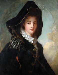 La Marquise De Moulins-rochefort, Dit Aussi Portrait De Femme En Costume Venitien by Jean-Baptiste Santerre