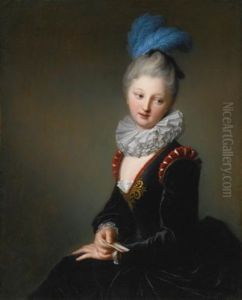 Portrait Of A Young Lady With A Letter, Thought To Be Mademoiselle Christine-antoinette-charlotte Desmares