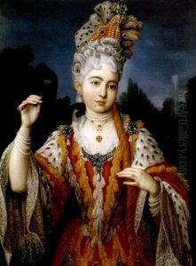 Portrait Of Countess Torelli Poniatowski In A Bal Masque Costume