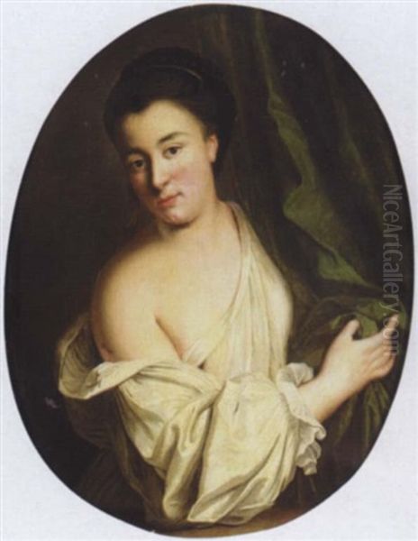 A Portrait Of A Woman Wearing A White Shirt - view 1