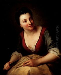 Young Girl Peeling A Parsnip Young Girl Peeling A Parsnip