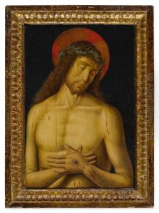 Christ As The Man Of Sorrows by Giovanni Santi or Sanzio