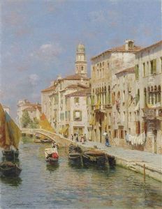 Canal In Venice by Rubens Santoro