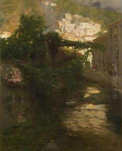 Fiumicello Verso Sera. Costa D'amalfi by Rubens Santoro