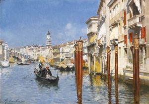 The Grand Canal With The Rialto Bridge, Venice The Grand Canal With The Rialto Bridge, Venice
