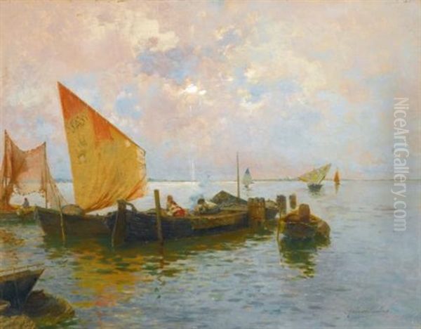 Sailing Boats On The Lagoon, Venice - view 1