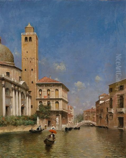 An Einem Sommertag In Venedig, Blick Auf Die Kirche San Geremia Und Den Palazzo Labia Am Kanal Cannareggio - view 1