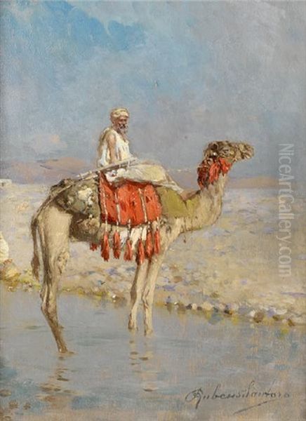 Crossing The River On A Camel - view 1