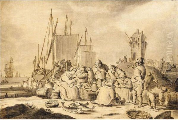 A Coastal Landscape With Figures - view 1