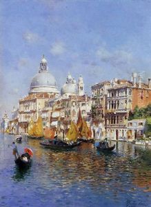 The Grand Canal, Looking Towards Santa Maria Della Salute, Venice