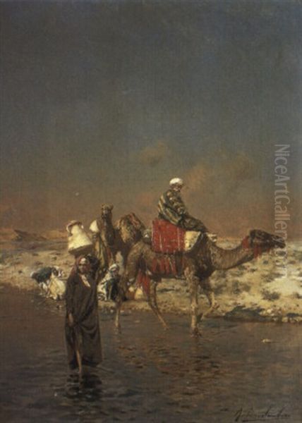 A Caravan At An Oasis - view 1